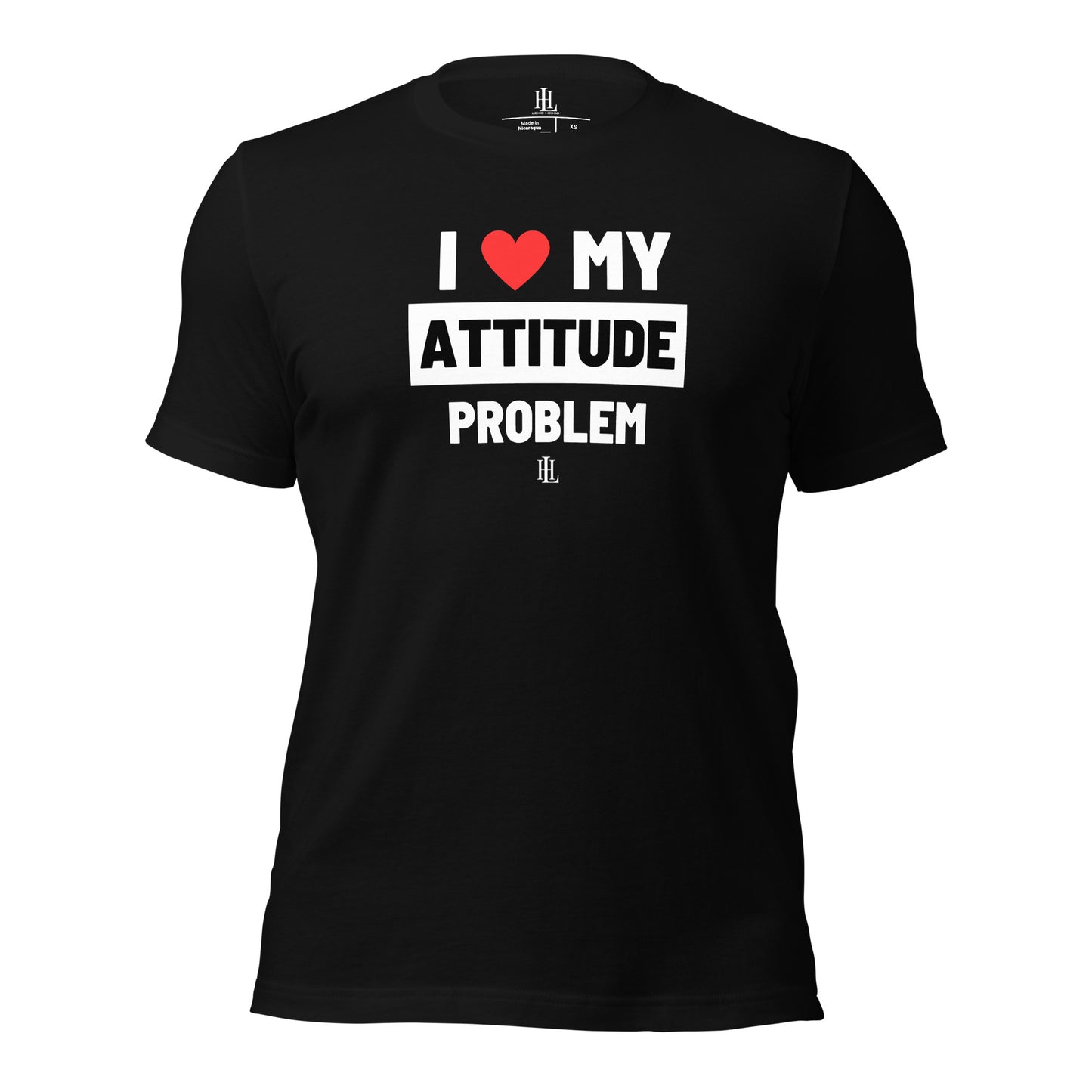 i heart my attitude problem block unisex staple t-shirt