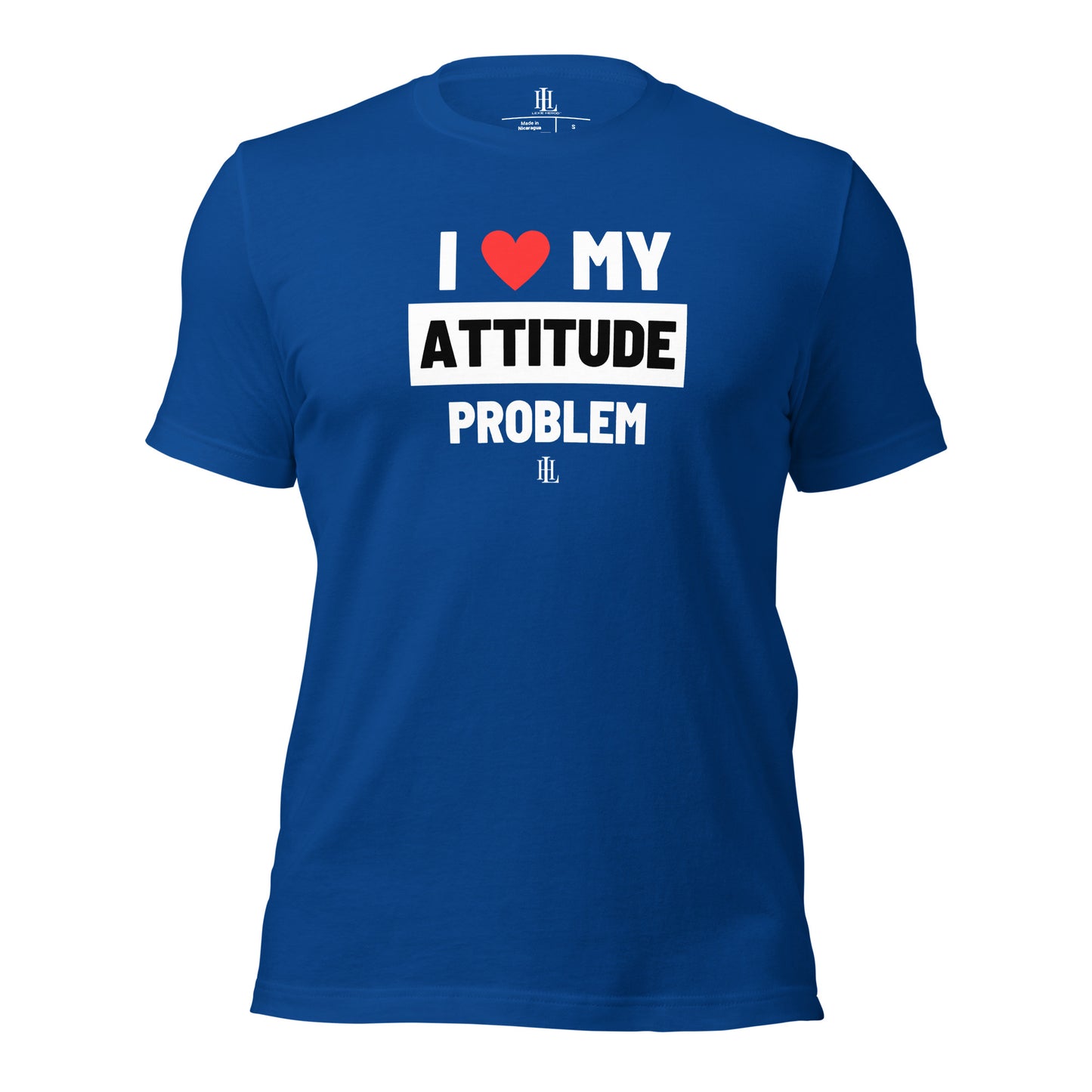 i heart my attitude problem block unisex staple t-shirt
