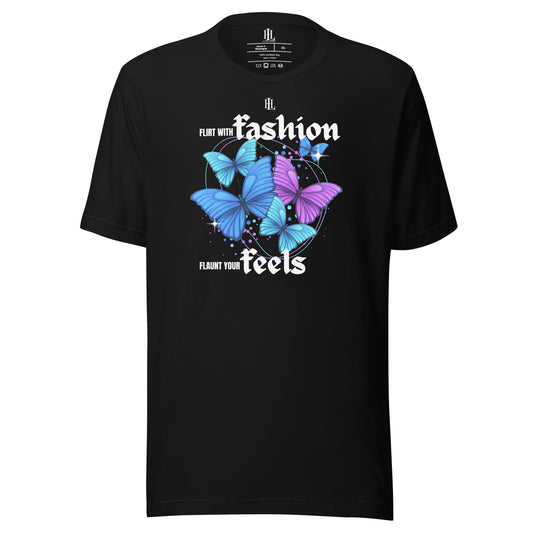 flirt with fashion flaunt your feels - butterflies unisex t-shirt