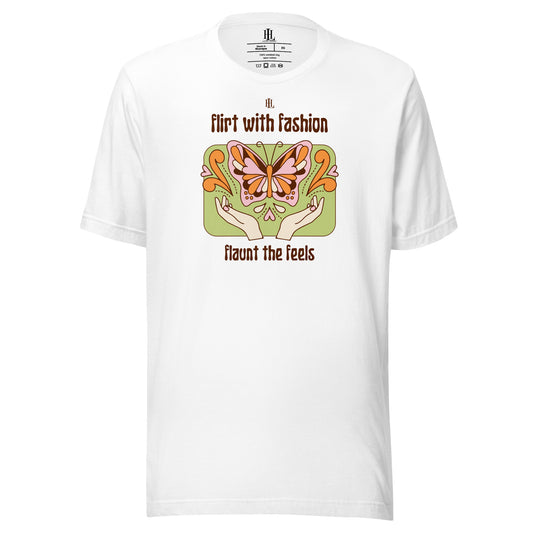 flirt with fashion flaunt your feels - psychedelic unisex t-shirt